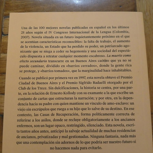 La muerte como efecto secundario book used, Spanish