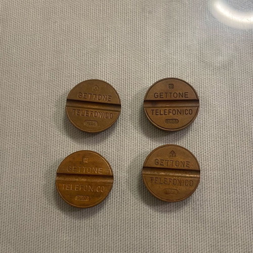 Gettone Telefonico Italy phone coins like new, brass