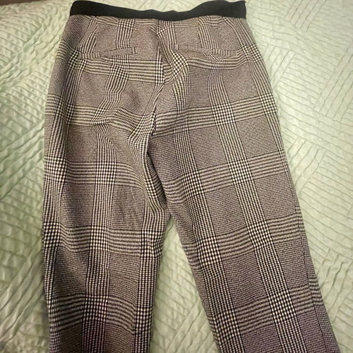 Zara checked pants like new, grey, straight fit, size XS