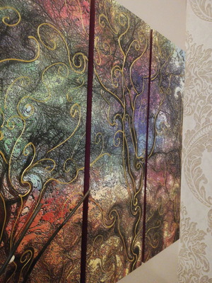 Four-Panel Canvas Painting used