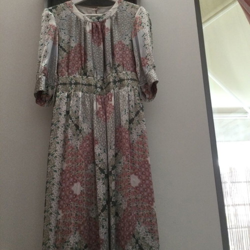 Long satin dress multicolored made to order size M