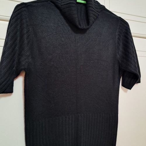 Pullover with short sleeves new, black, size S