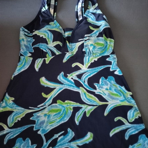 Tankini top with summer floral print, new, size M/L