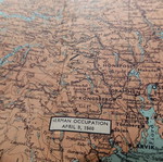 War map of Scandinavia 1940 used, English edition