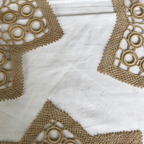 Set of 9 handmade antique doilies used