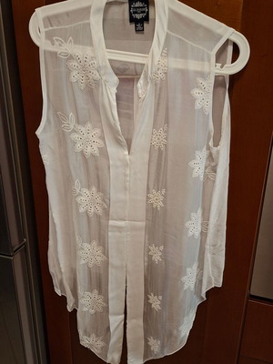 Le Marais silk shirt, white, size M / 38 / 10