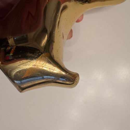 Press Papier heavy 2kg gold metal decorative like new