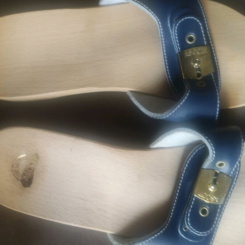 Ascot clogs new, wooden and leather, size 37, blue anatomical