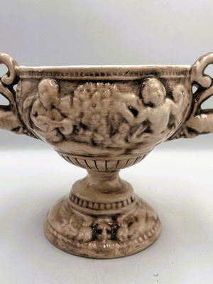 Vintage Italian Fruit Bowl Planter with Cherubs Like New