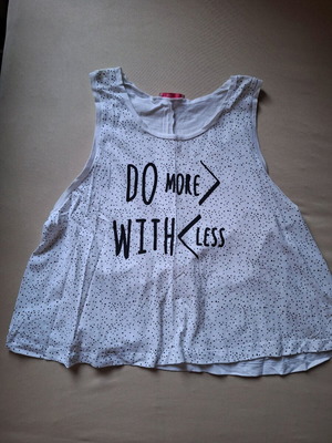 Pink Woman women's white crop sleeveless top size M like new