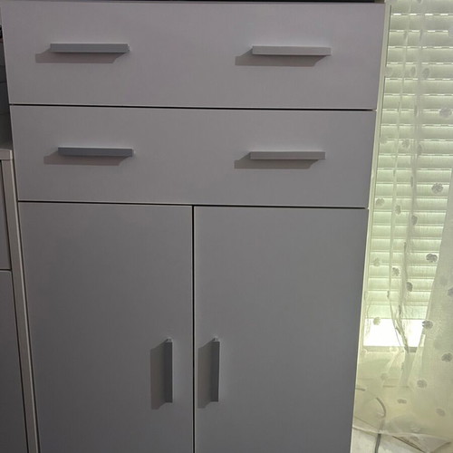 White furniture set with desk and nightstand like new