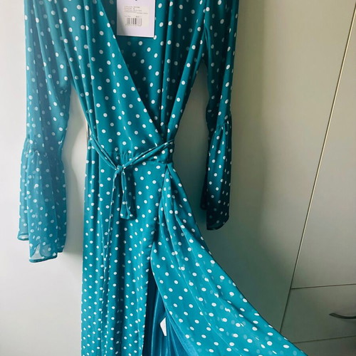 BSB Maxi Dress Green Polka Dot Brand New with Tags