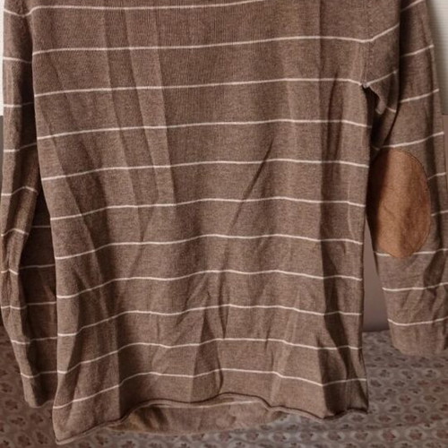 Knitted Sweater Bamm-Bamm used, beige with white stripes