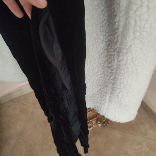Velvet vintage Marnie West evening dress like new, black with gold embroidery