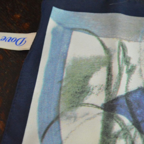 Collectible scarf by painter Dimitris Mytaras for Dove 63x63 cm like new