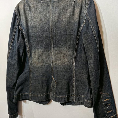Denim blazer TRF Zara large like new, petrol color