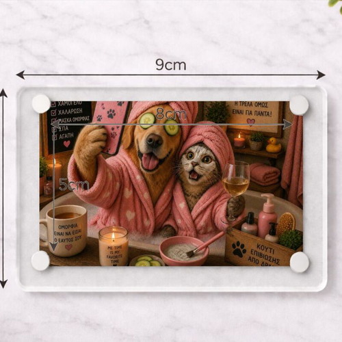 Acrylic Spa Mood Pets fridge magnet new 9x6cm