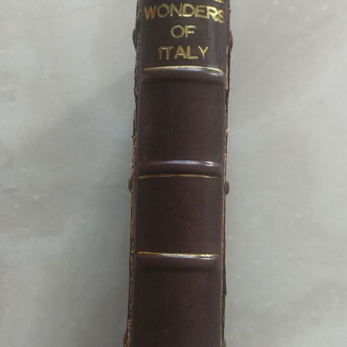 Wonders of Italy rare book used, leather-bound 1928 edition