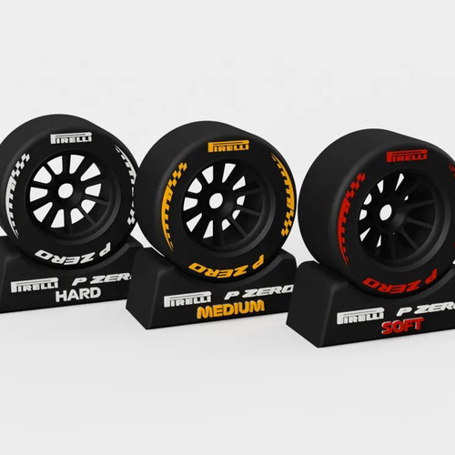F1 Pirelli 2026 Decorative Tyre Set Hard Medium Soft
