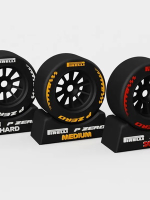F1 Pirelli 2026 Decorative Tyre Set Hard Medium Soft