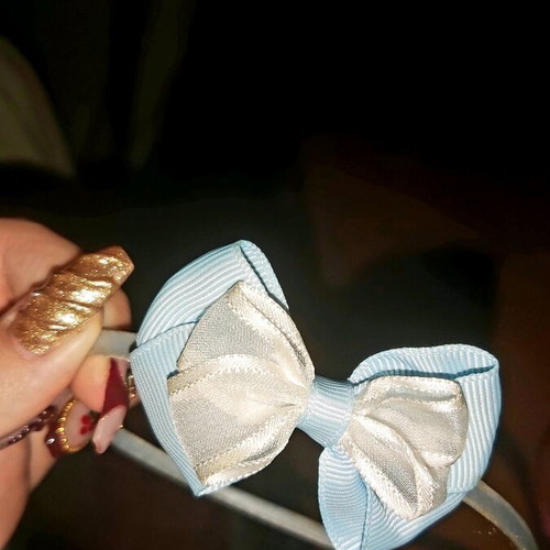 Set of two hairbands new, blue and pink