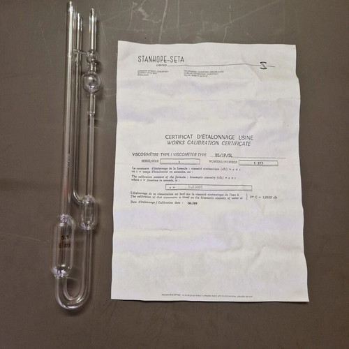 Viscometer tube refurbished for fluid viscosity measurement