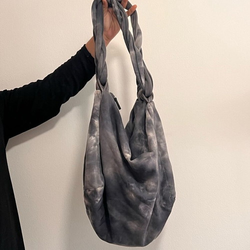 Zara Tie Dye Hobo Bag Large Shoulder new, white and gray