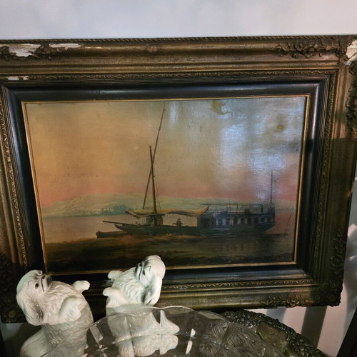 Oil painting used, signed artwork 42x62cm