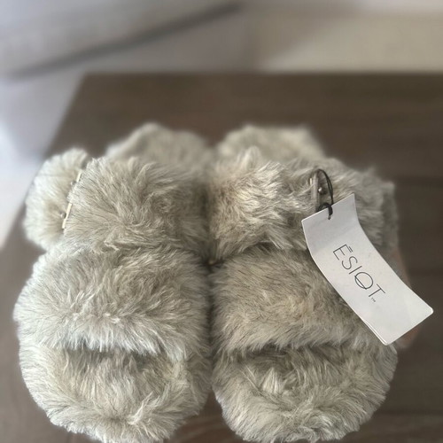 Esiot slippers gray new, furry, size 39