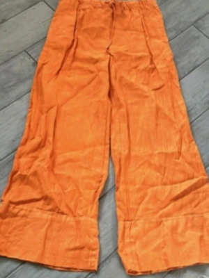Zara Linen Trousers Orange like new, size M