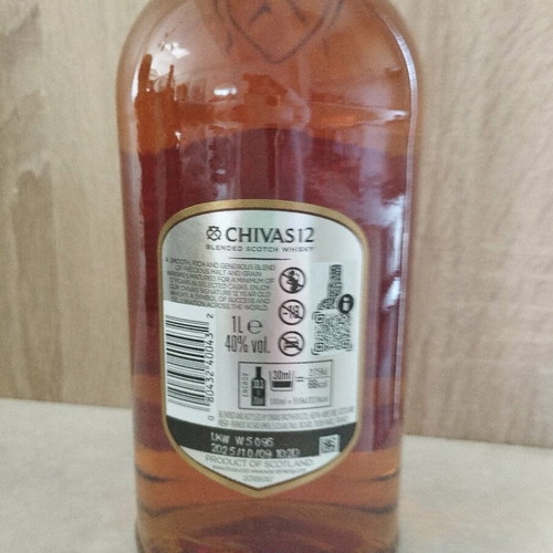 Chivas Regal 12 Years Old 1L New Vintage Label Bottle
