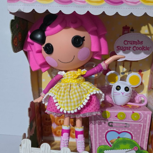 Lalaloopsy MGA Entertainment Crumbs Sugar Cookie Doll 33cm with Pet Mouse new