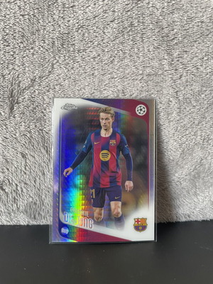 Frenkie De Jong 2025-26 Topps Chrome UCL Refractor card like new