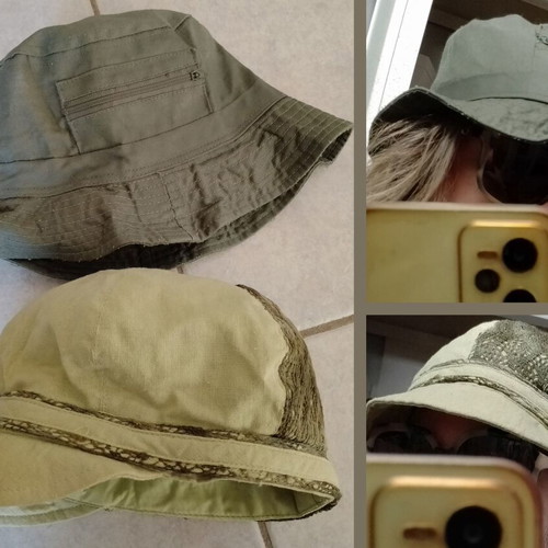 Two summer fabric hats A&K and MaD HaT used, 100% cotton, size M