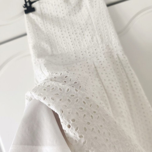 Kiabi White Strapless Dress Broderie Anglaise Size S Like New