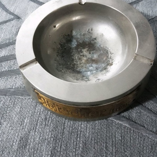 FISCHER BEER metal ashtray Φ16 cm like new