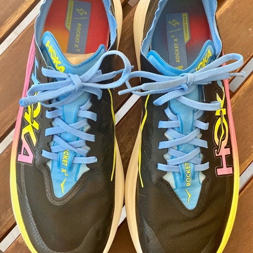 Hoka Rocket X 2 carbon running shoes, size 44.5