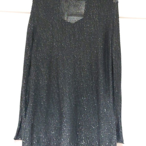 Black blouse with silver thread like new, size L