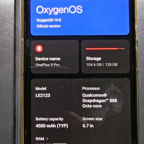OnePlus 9 Pro μεταχειρισμένο, 128GB, 8GB RAM, Hasselblad κάμερες, μαύρο