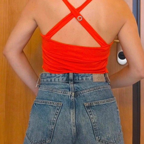 Vintage orange shirt like new, size S 36 8