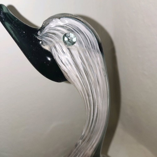 Murano large swan 32 cm like new, crystal decoration
