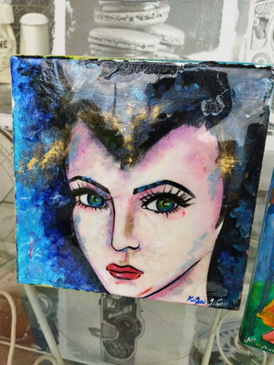 Πίνακας Maleficent ακρυλικό με υγρό γυαλί και Η Ελίζα και οι κύκνοι ακουαρέλα