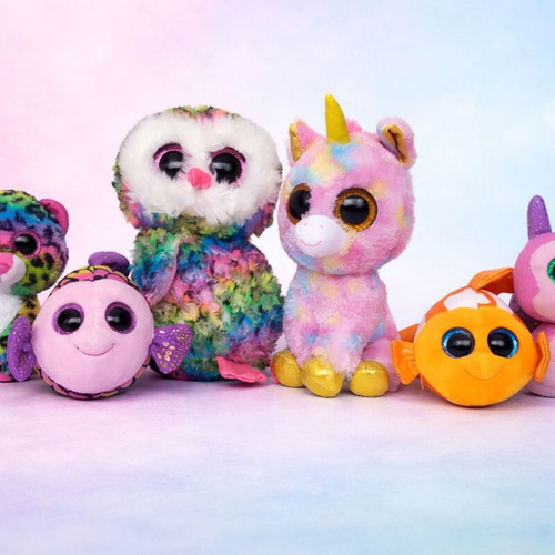 Ty Beanie Boos plush set of 6 like new