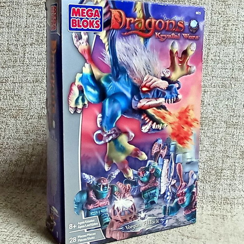 Mega Bloks Vorgan Attack Dragons Krystal Wars set, sealed vintage