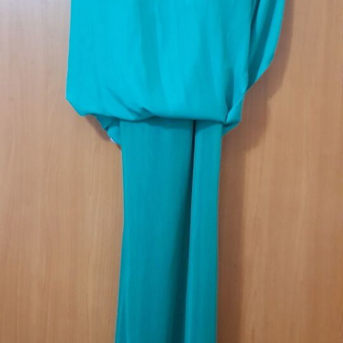 July Two Atelier silk maxi dress, green, XS