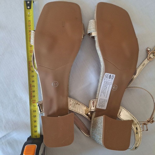 Gold Sandals size 43, comfortable, new