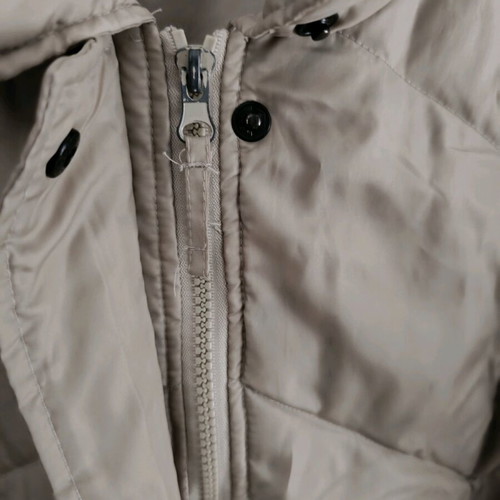 Quilted women's jacket used, beige, size M