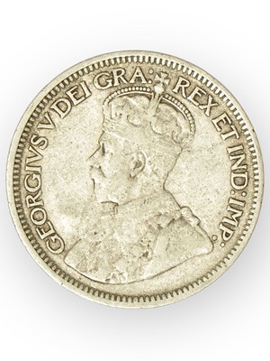 Canada 10 Cents 1936 coin used, silver