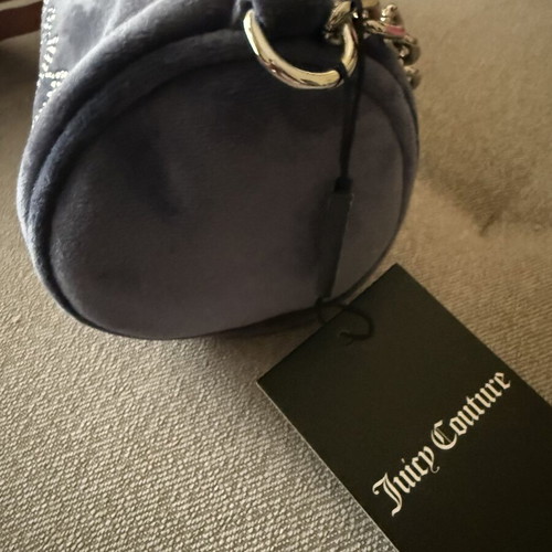 Juicy Couture Kimberly barrel bag new with tags, gray and blue