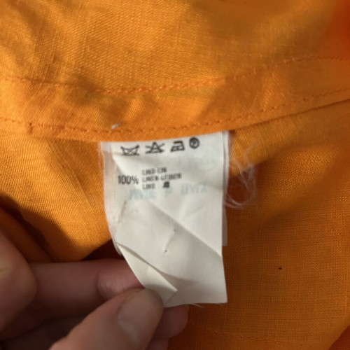 Linen Orange Jacket Gianfranco Ferre like new, size Large